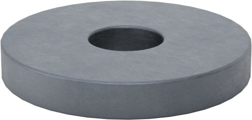Dişsiz Delikli Seramik Mıknatıs, 0,187" Kalınlık, 1-1/4" OD
