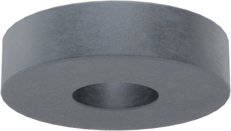 Dişsiz Delikli Seramik Mıknatıs, 1/8" Kalınlık, 1/2" OD