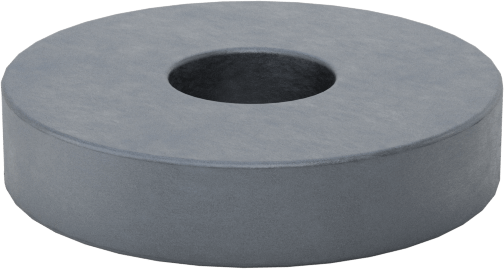 Dişsiz Delikli Seramik Mıknatıs, 0,236" Kalın, 1-1/8" OD