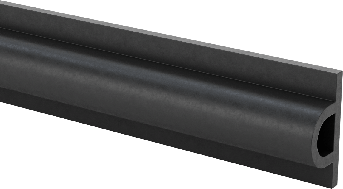 Yüksek Sıcaklık Kabarık Profilli Yüzey Koruyucu, 12 Fit Uzunluk, 2-5/8" Genişlik, 1-1/4" Kalınlık