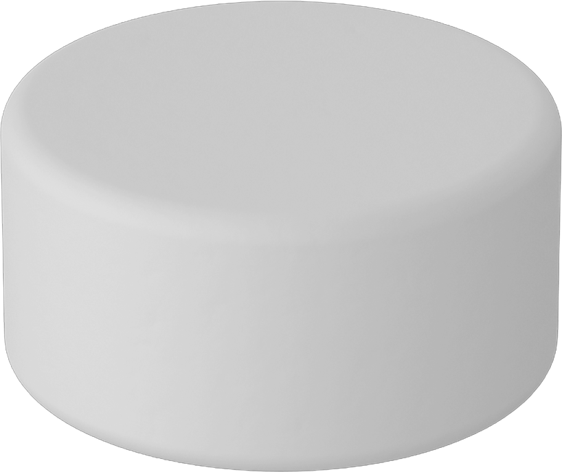 Seramik Mıknatıs, Kalınlık Boyunca Manyetize Edilmiş, 1/4" Kalınlık, 1/2" OD