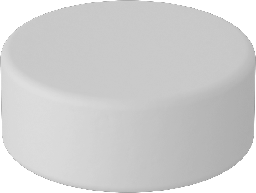 Seramik Mıknatıs, Kalınlık Boyunca Manyetize Edilmiş, 1/8" Kalınlık, 5/16" OD