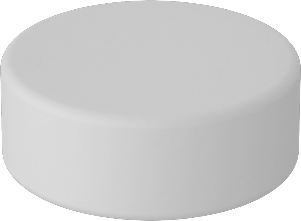 Seramik Mıknatıs, Kalınlık Boyunca Manyetize Edilmiş, 3/4" Kalınlık, 2" OD
