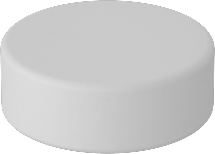 Seramik Mıknatıs, Kalınlık Boyunca Manyetize Edilmiş, 1/4" Kalınlık, 0.710" OD