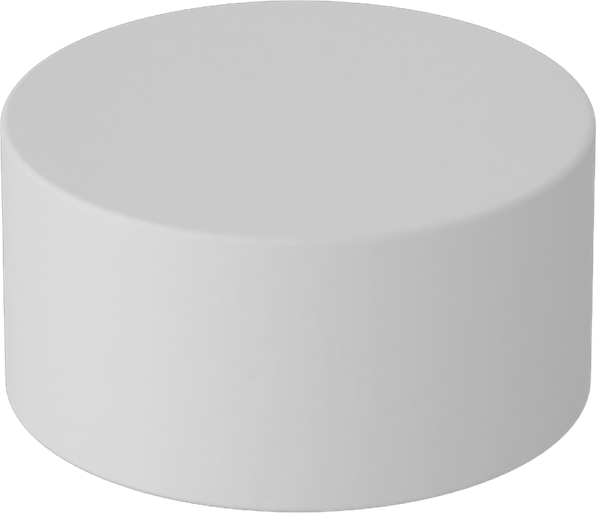 Seramik Mıknatıs, Kalınlık Boyunca Manyetize Edilmiş, 3/8" Kalınlık, 3/4" OD