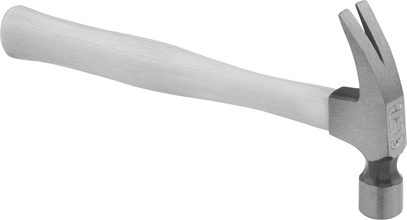 Düz Pençe Çivi Çekici, Hickory Kulp ve Pürüzsüz Yüzey ile, 10 oz.