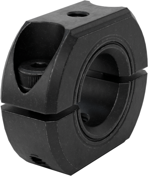 Üst ve Alt Montajlı Mil Yaka, 10 mm şaft için, 24mm OD, Siyah Oksit 1215 Karbon Çelik