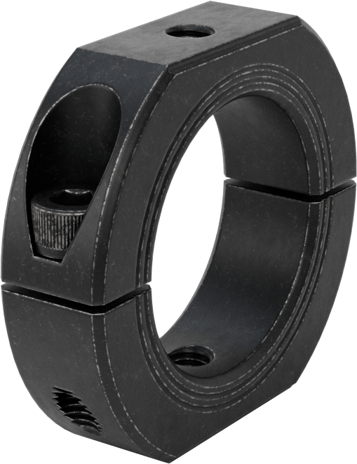 Üst ve Alt Montajlı Mil Yaka, 35 mm Mil için, 57mm OD, Siyah Oksit 1215 Karbon Çelik