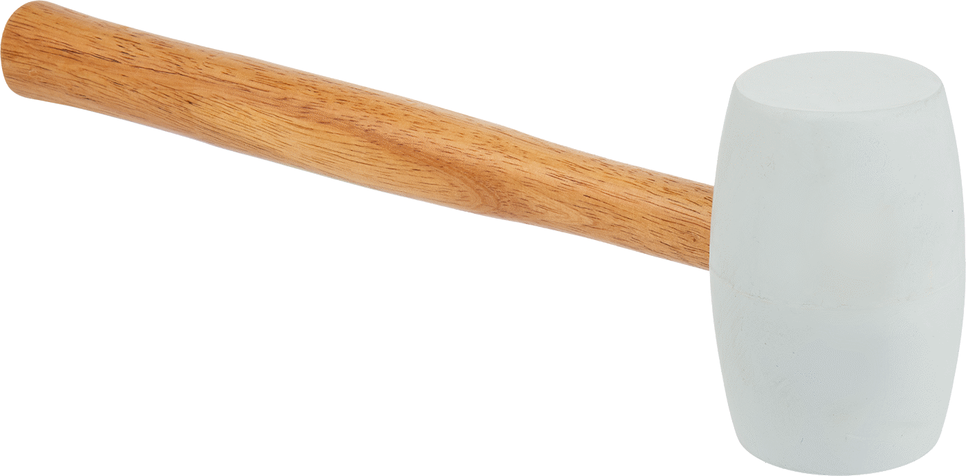 Beyaz SBR Tokmak, Hickory Saplı, 2-1/4 lbs. Baş Ağırlığı