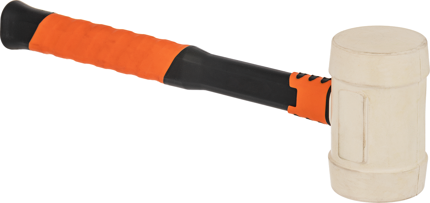 Beyaz SBR Tokmak, Fiberglas Saplı, 1 lbs. Baş Ağırlığı