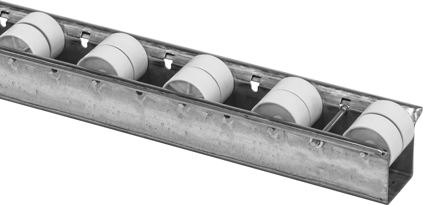 Akış Rayı, 3“ Aralıklı 1-5/8” Çaplı ABS Tekerlekler, 5 Fit Uzunluk