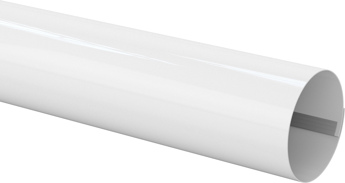 PVC Boru Yalıtım Kılıfı, Yapışkan Şeritli, 0,02" Kalınlık, 2-1/2" ila 3" OD, 4 Fit Uzunluk