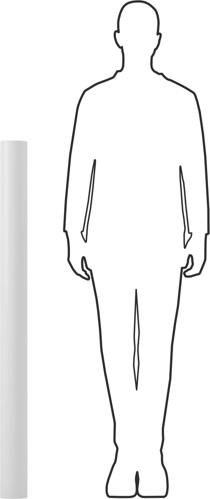 PVC Boru Yalıtım Kılıfı, Yapışkan Şeritli, 0,02" Kalınlık, 3-1/8" ila 3-1/2" OD, 4' Uzunluk