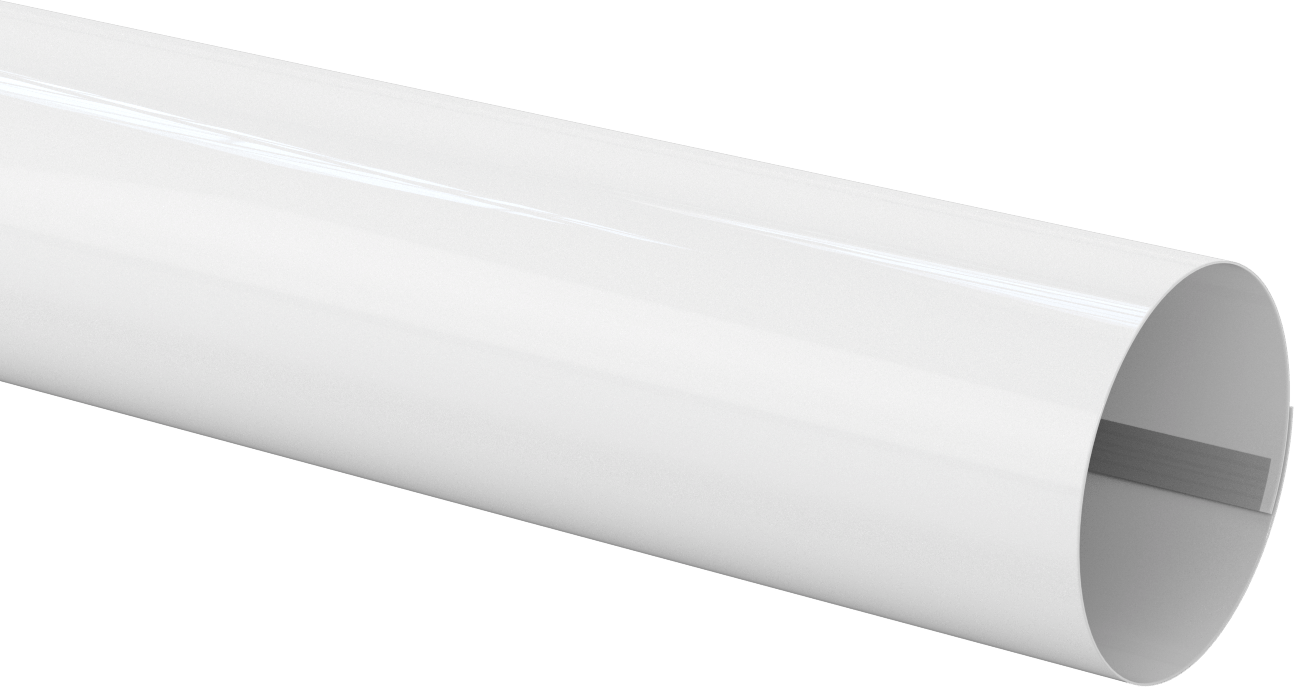 PVC Boru Yalıtım Kılıfı, Yapışkan Şeritli, 0,02" Kalınlık, 3-5/8" ila 4" OD, 4 Fit Uzunluk