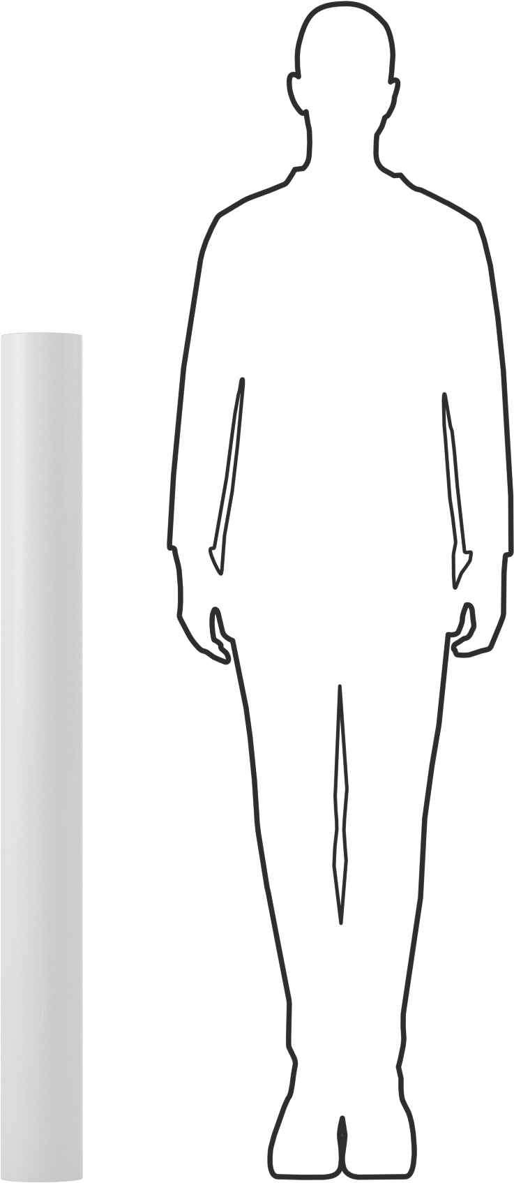 PVC Boru Yalıtım Kılıfı, Yapışkan Şeritli, 0,02" Kalınlık, 4-1/8" ila 4-1/2" OD, 4' Uzunluk