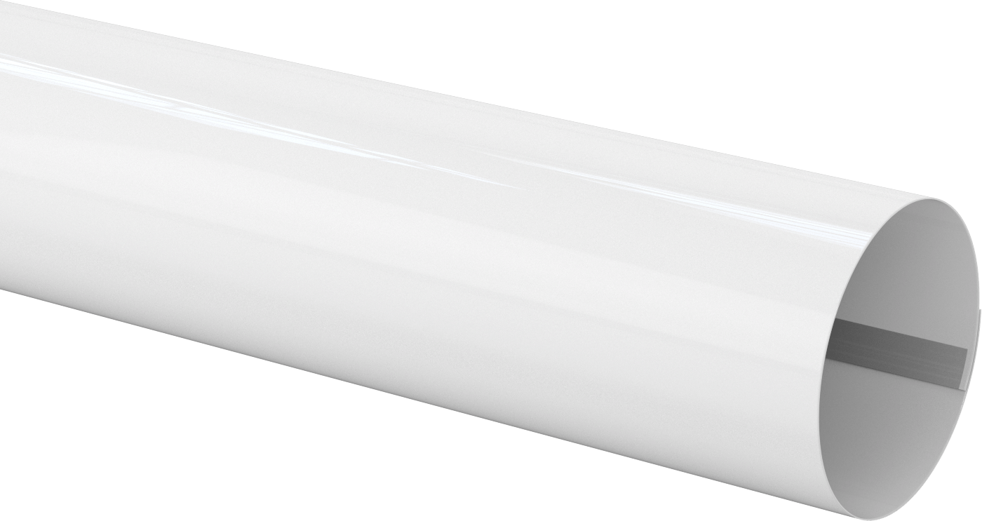 PVC Boru Yalıtım Kılıfı, Yapışkan Şeritli, 0,02" Kalınlık, 5-1/8" ila 5-1/2" OD, 4' Uzunluk