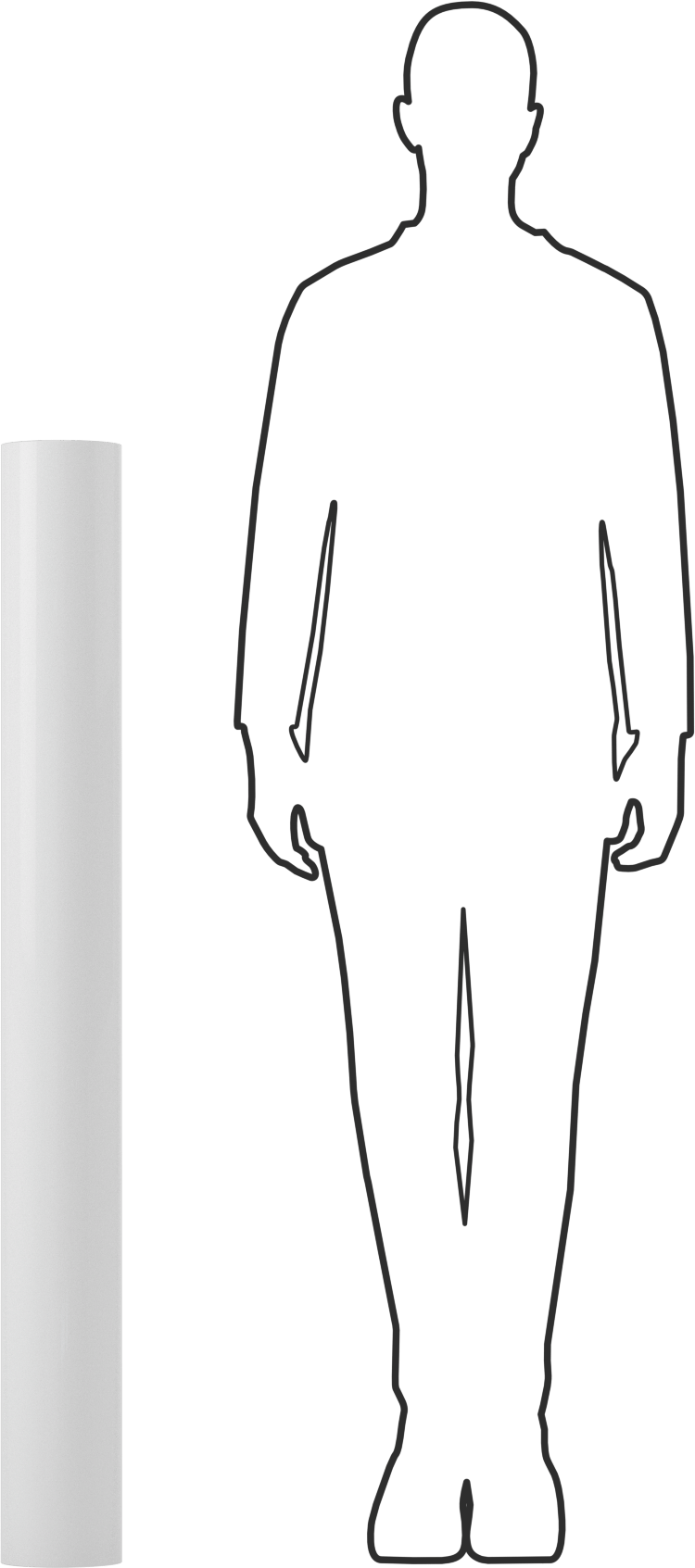 PVC Boru Yalıtım Kılıfı, Yapışkan Şeritli, 0,03" Kalınlık, 4-5/8" ila 5" OD, 4 Fit Uzunluk