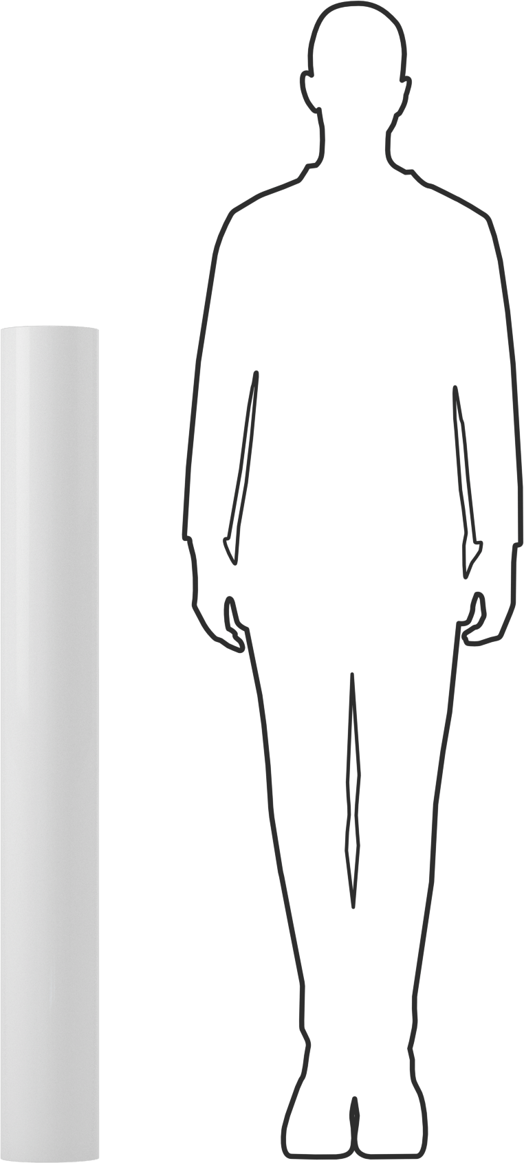 PVC Boru Yalıtım Kılıfı, Yapışkan Şeritli, 0,03" Kalınlık, 5-1/8" ila 5-1/2" OD, 4' Uzunluk
