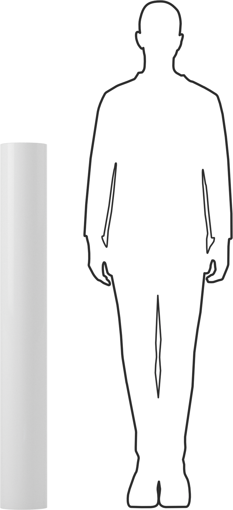 PVC Boru Yalıtım Kılıfı, Yapışkan Şeritli, 0,03" Kalınlık, 5-5/8" ila 6" OD, 4 Fit Uzunluk