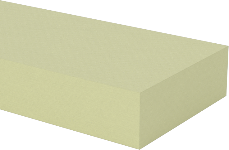 Garolite G-10 Çubuk, Halojen İçermez, 1/2" Kalınlık, 1-1/2" Genişlik, 48 inç Uzunluk