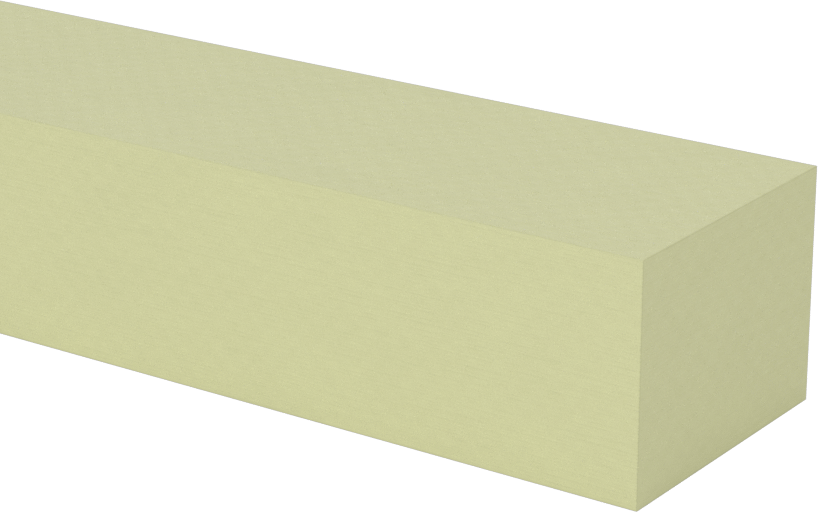 Garolite G-10 Çubuk, Halojen İçermez, 3/4" Kalınlık, 1" Genişlik, 48 inç Uzunluk