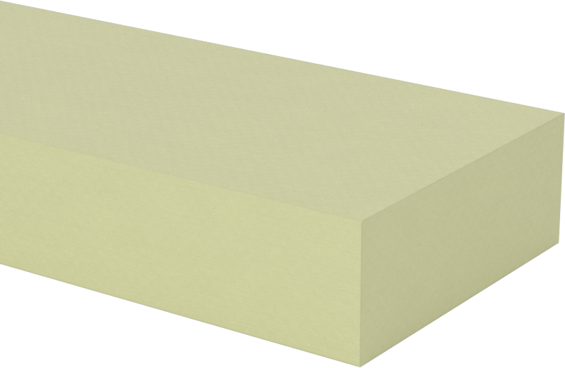 Garolite G-10 Çubuk, Halojen İçermez, 3/4" Kalınlık, 2 inç Genişlik, 48 inç Uzunluk