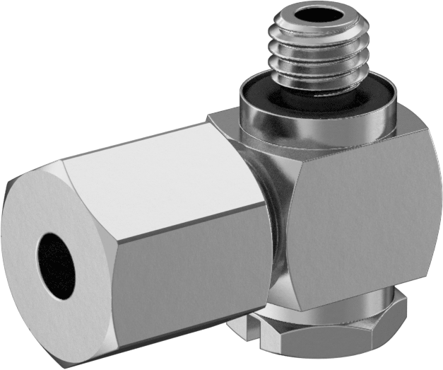 Paslanmaz Çelik Boru için Sıkıştırma Bağlantı Elemanı, 1/8" Boru için 90 Derece Dirsek, M5 x 0,8 mm Erkek Boru, Paslanmaz Çelik