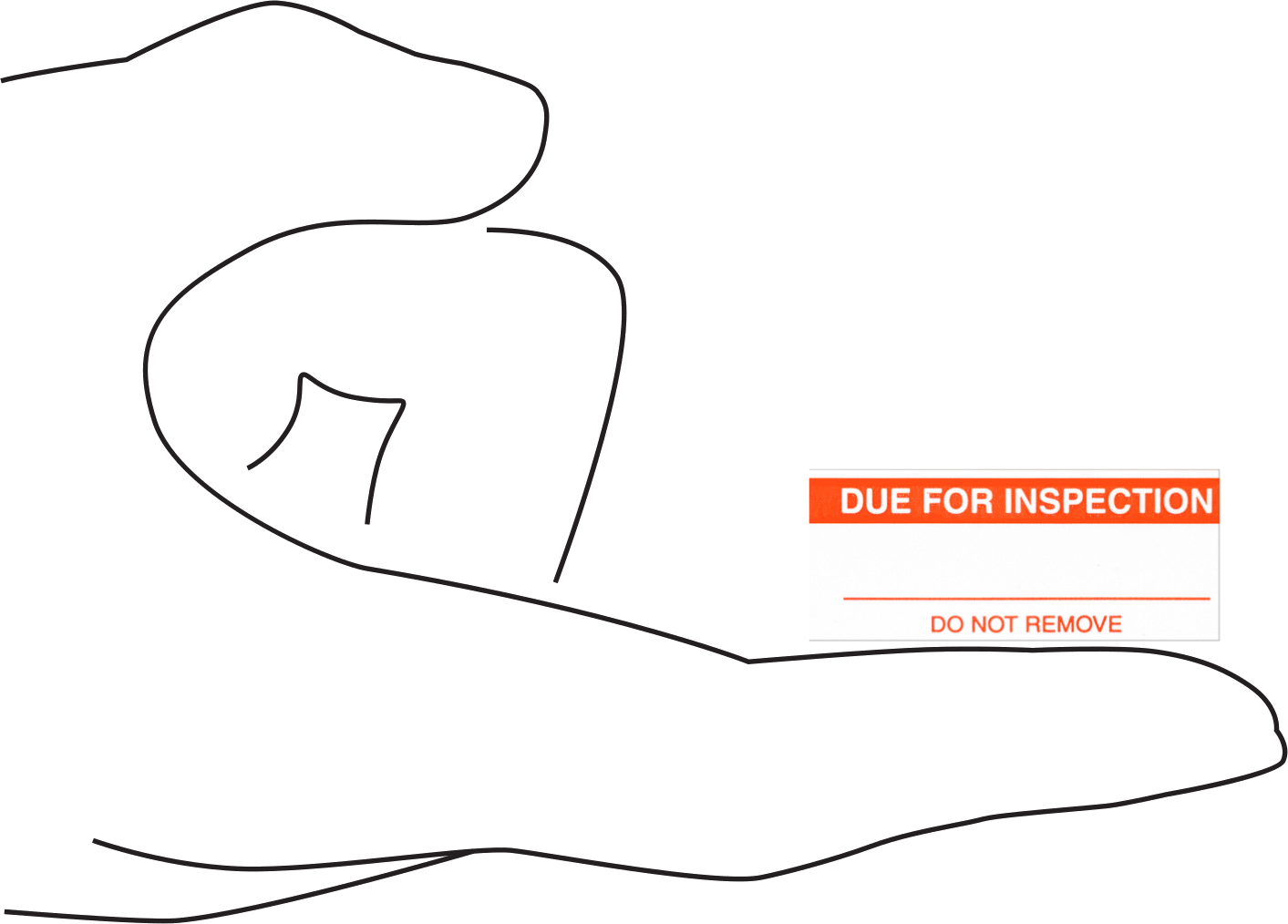 Malzeme Takip Etiketleri, Laminasyon Kanatlı, (Teslim Tarihi: . . .), 5/8" Yüksek, 1-1/2" Genişlik