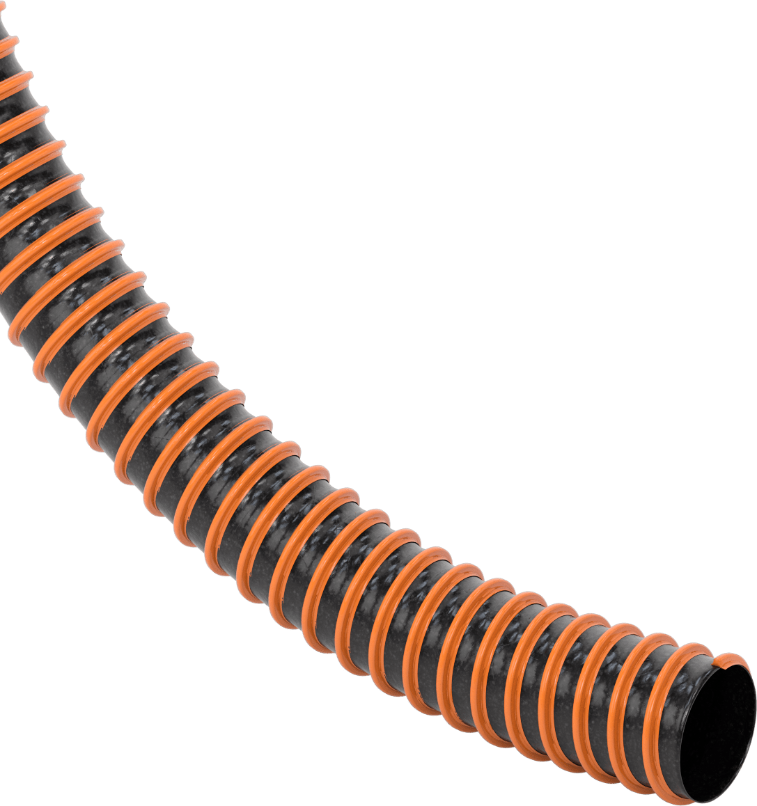 Toz için Blo-R-Vac Esnek Kanal Hortumu, Toz için Aşınma Şeridi ile, 3-1/2" ID, 3-7/8" OD