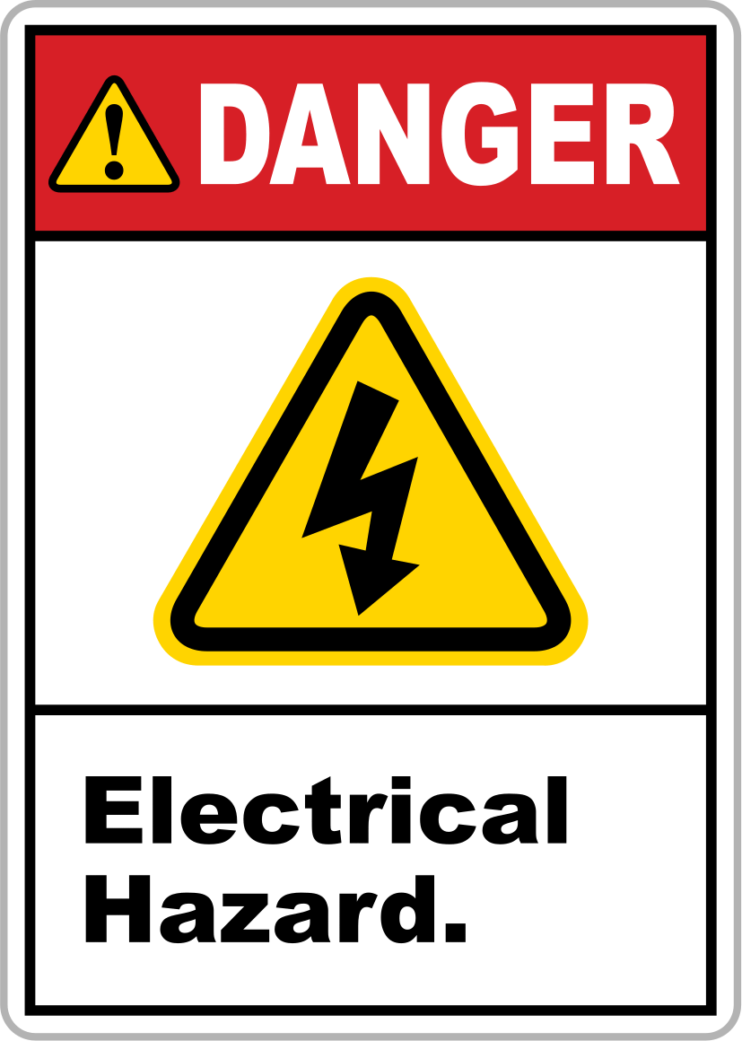 Kaza Önleme Resimli Etiketleri, Tehlike-Elektrik Tehlikesi Mesajı, 2-1/2" Yükseklik, 1-3/4" Genişlik