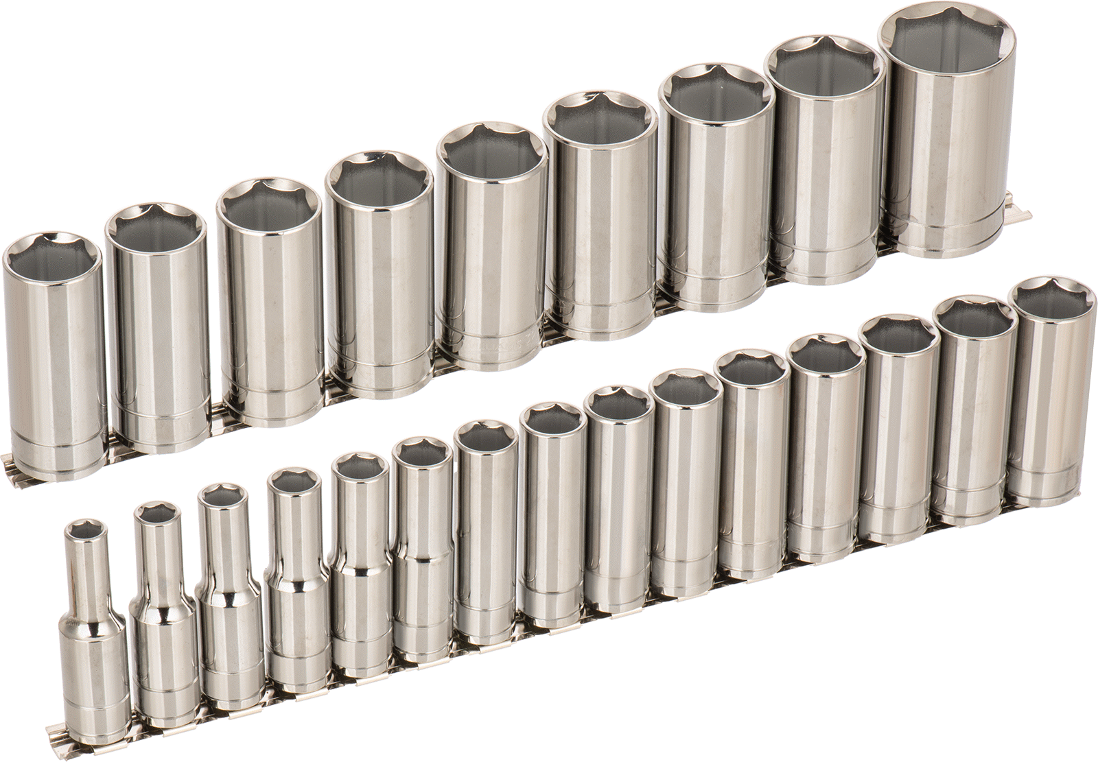 Ekonomik 6 Uçlu Lokma Anahtar Seti, 1/2" Kare Tahrik, 24 Parça, Derin