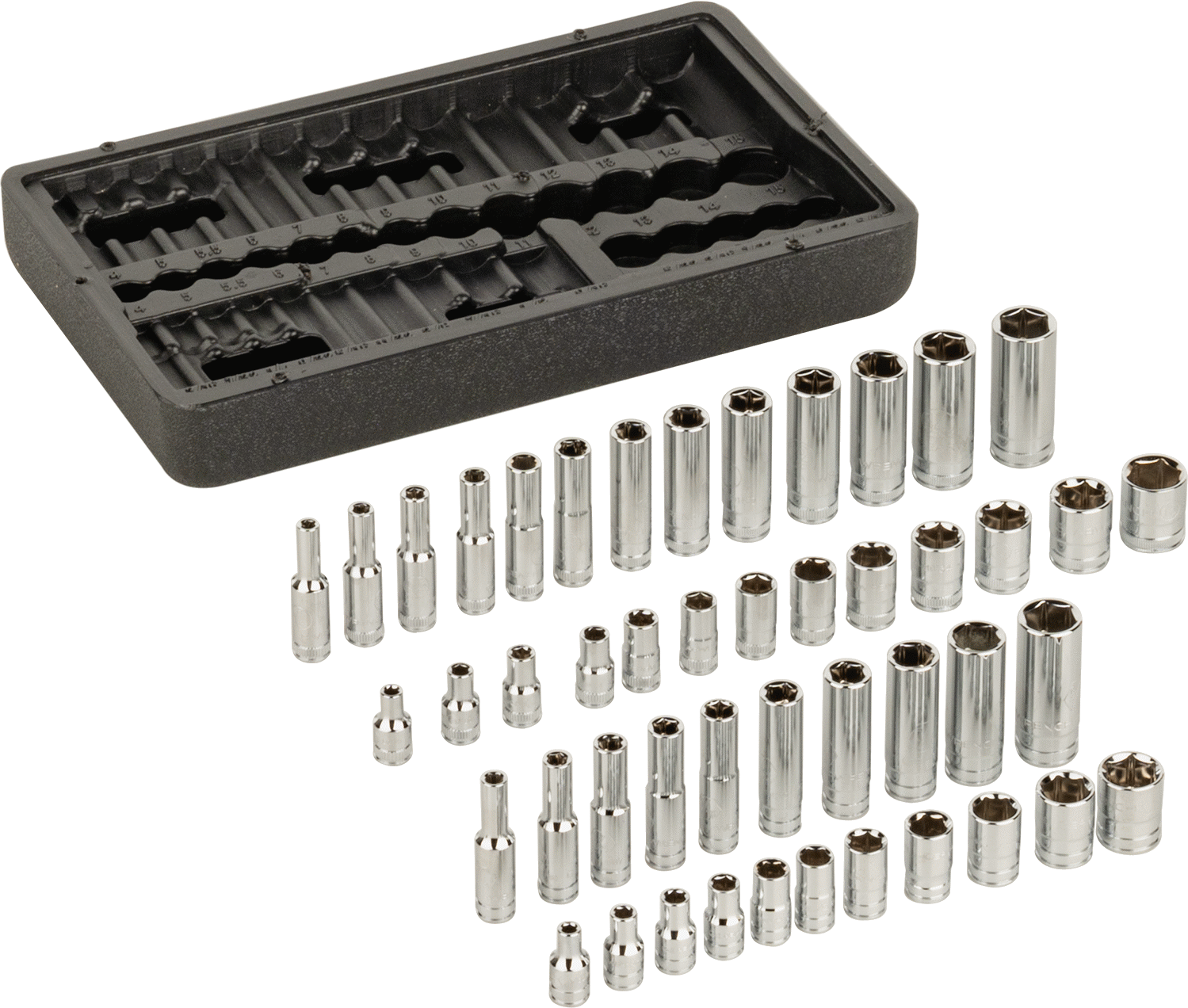 Ekonomik 6 Uçlu Lokma Anahtar Seti, 1/4" Kare Tahrik, 47 Parça