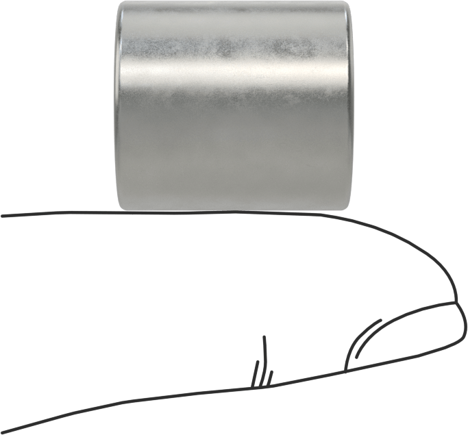 İğneli Makaralı Rulman, Açık, 1/2" Mil Çapı için, 3/4" Genişlik