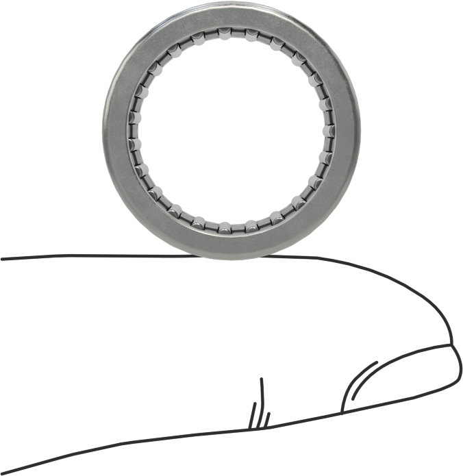 İğneli Makaralı Rulman, Açık, 5/8" Mil Çapı için, 3/4" Genişlik