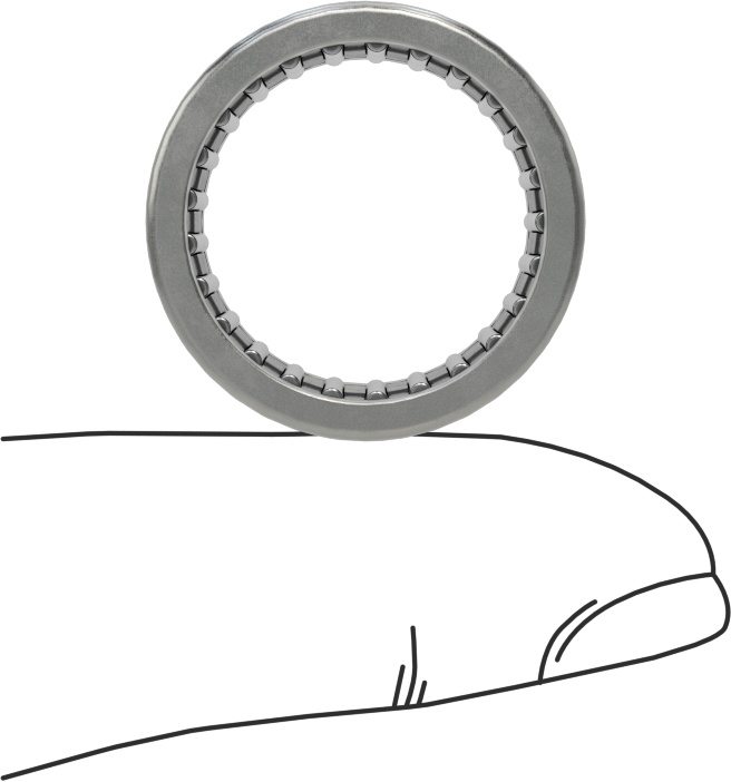 İğneli Makaralı Rulman, Açık, 11/16" Mil Çapı için, 3/4" Genişlik