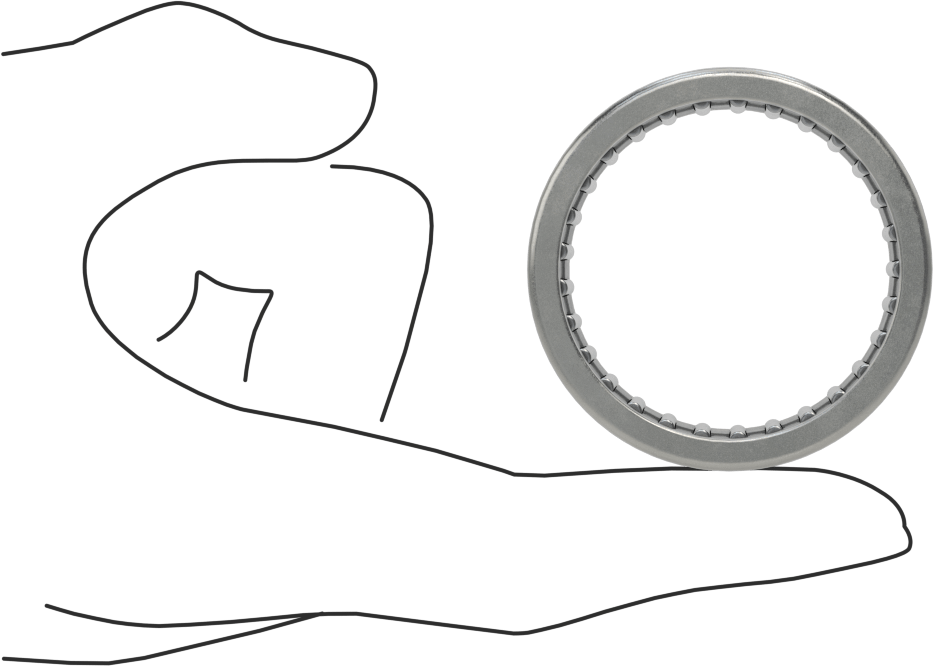 İğneli Makaralı Rulman, Açık, 1-5/8" Mil Çapı için, 1-1/4" Genişlik
