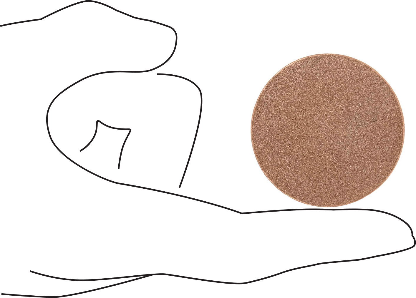 Presle Takma/Kelepçeli Bakır Çekiç Yüzü, 1-3/4" Çap