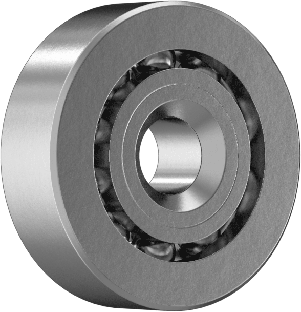Yüksek Korozyon Dirençli 316 Paslanmaz Çelik Bilyalı Rulman, Anma Numarası R2A, 1/8" Mil Çapı için