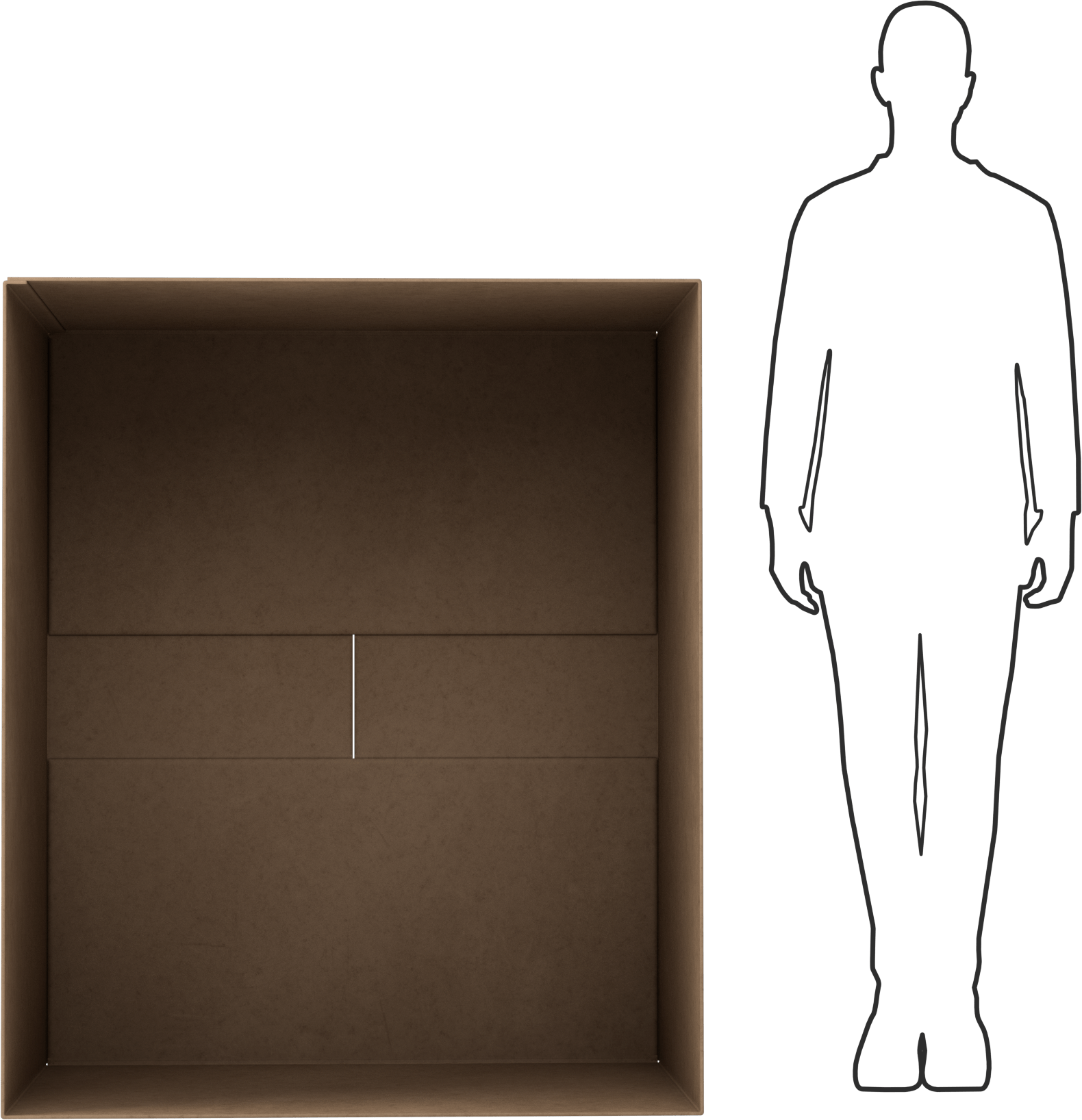 Büyük Kapasiteli Karton Nakliye Kutusu, 48“ Uzunluk x 40” Genişlik x 36" İç Yükseklik