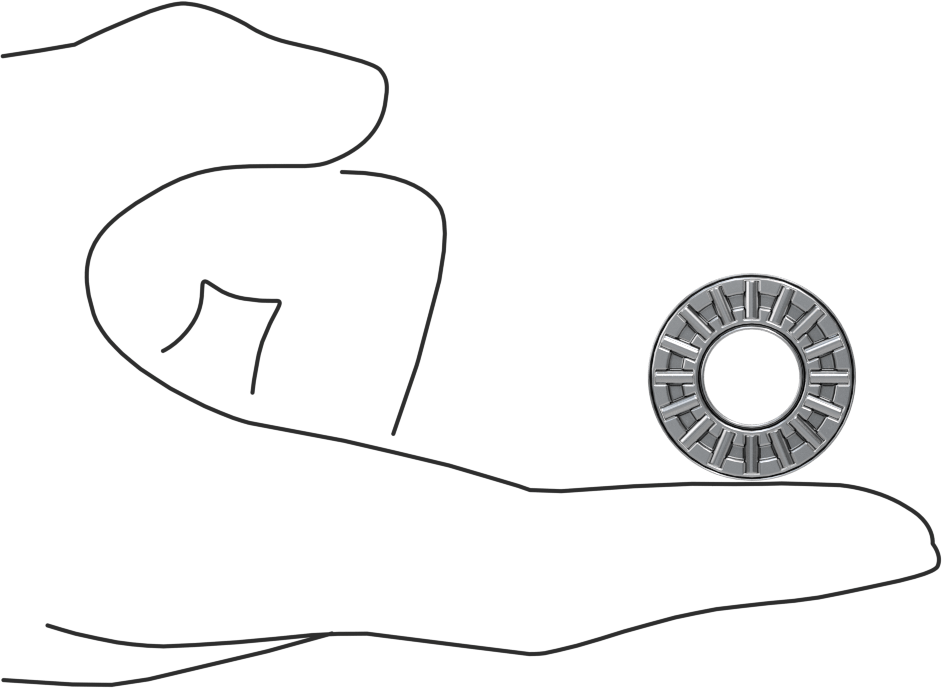 İğneli Makaralı Baskı Yatağı, 12 mm Şaft Çapı için, 26 mm OD