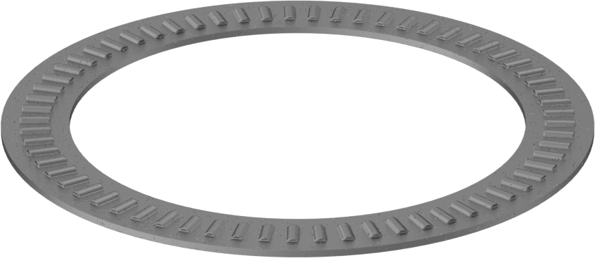 İğneli Makaralı Baskı Yatağı, 2-1/2" Mil Çapı için, 3-1/4" OD