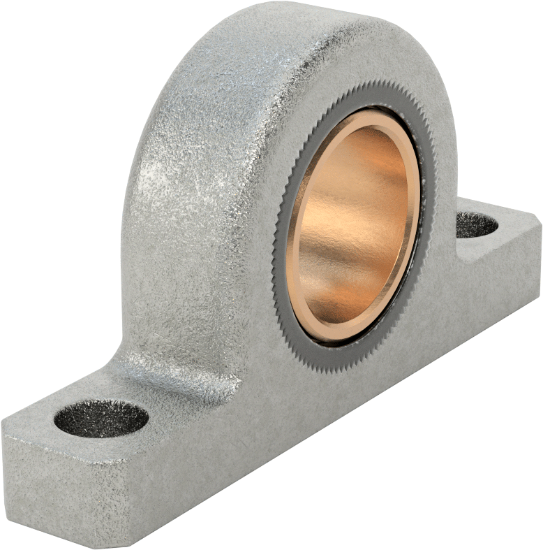 Yağ Dolgulu Montajlı Kovanlı Rulman, 1-1/4" Mil Çapı için, 1-1/4" Merkez Yüksekliği