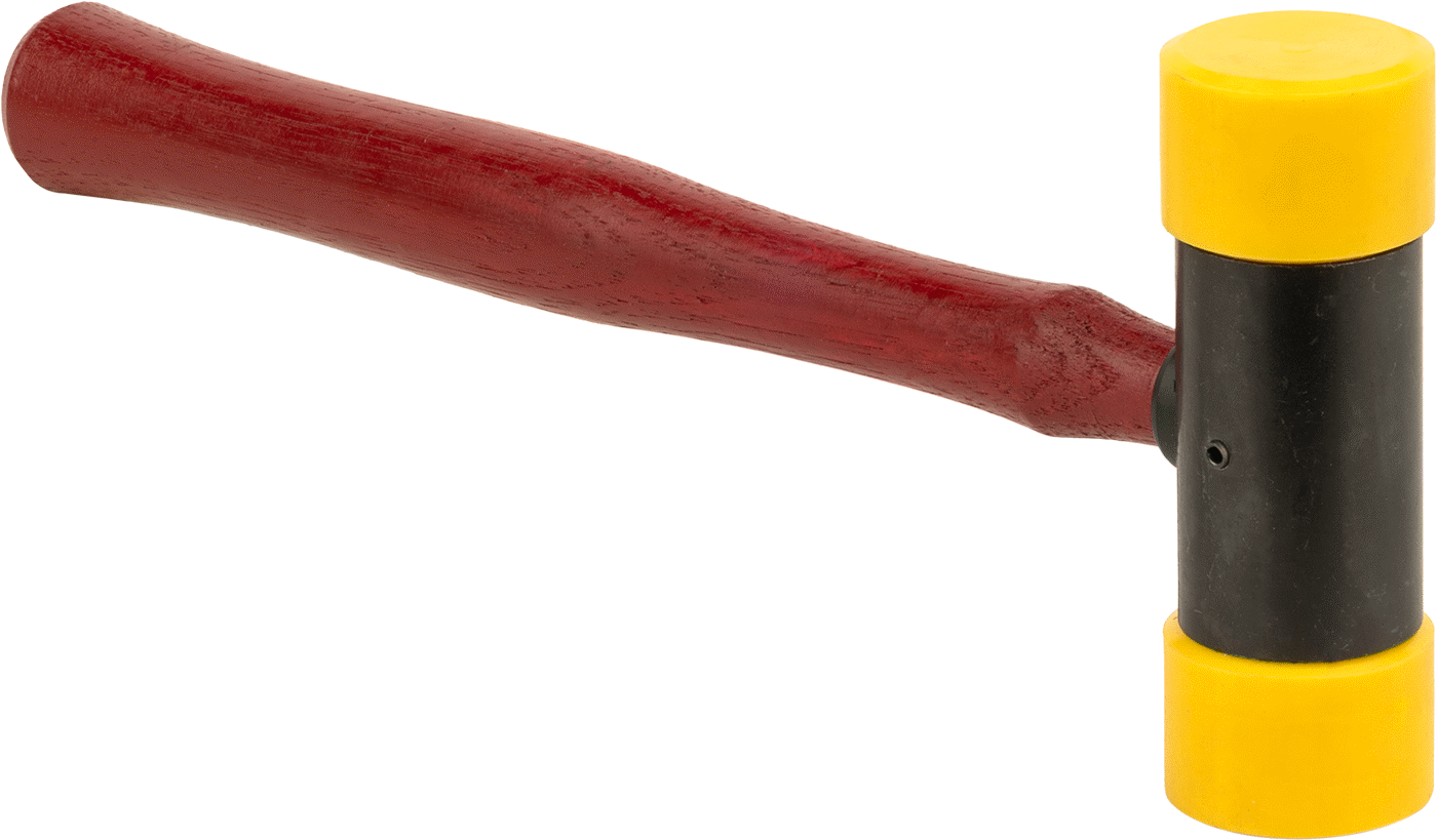 Polietilen Değiştirilebilir Yüzlü Tokmak, 1-3/4" Çaplı Vidalı Yüz, Hickory Sap, 2 lbs.