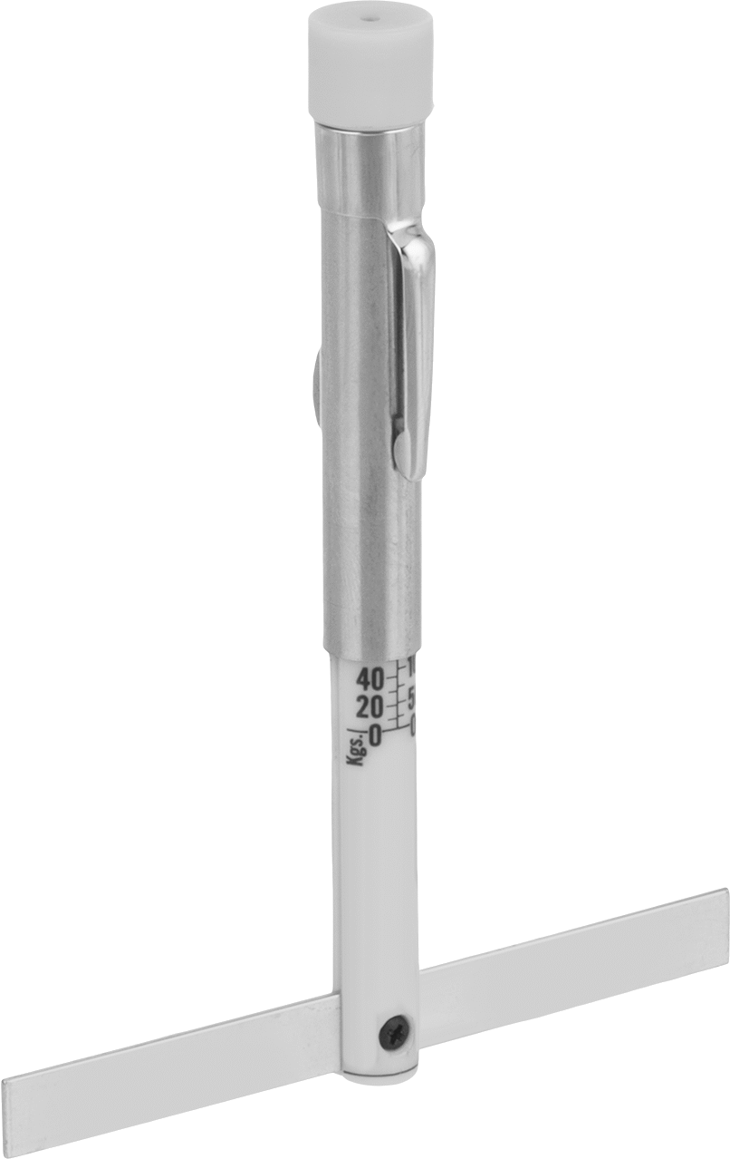 V için Kemer Gerginlik Ölçer, Düz ve Yuvarlak Kayışlar, 7/8" Maksimum Kayış Genişliği için, 0-560 lbs. Gerilim Değeri