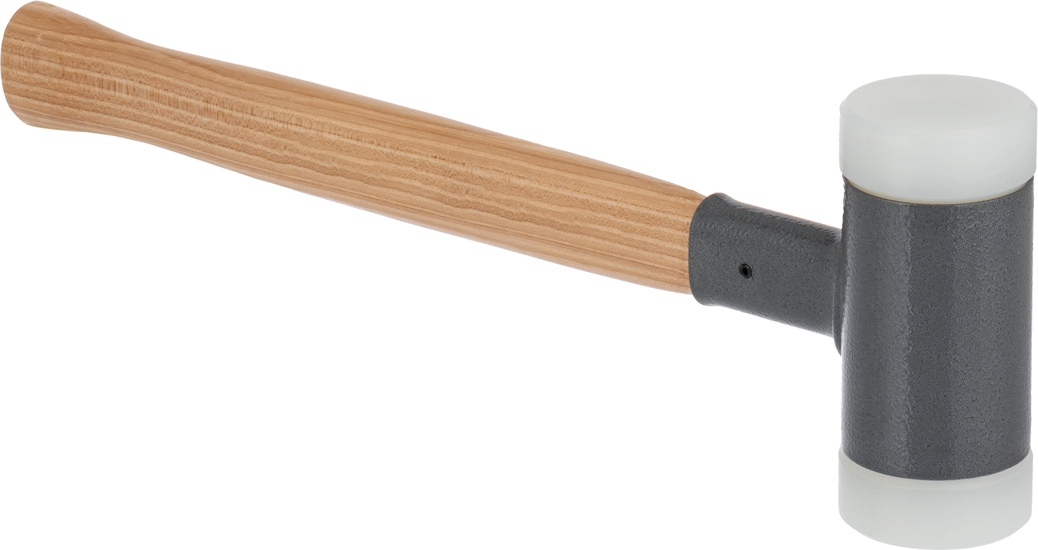 Naylon Değiştirilebilir Yüzlü Tokmak, 2" Çaplı Presle Takılan Yüz, Hickory Sap, 2 lbs.