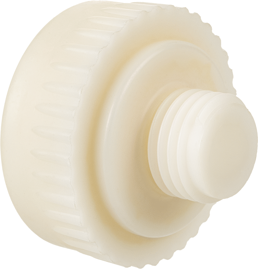 Naylon Vidalı Çekiç Yüzü, Sert, 1-3/4" Çap