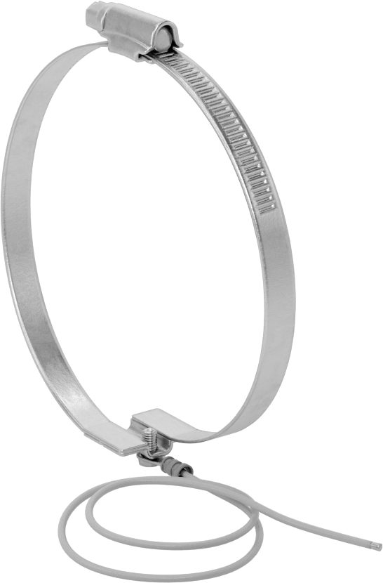 Topraklama Kablolu Kanal Hortum Kelepçesi, 4“-4-1/8” Dış Çap, 3-3/4“ ila 4-1/2” Kelepçe İç Çap Aralığı