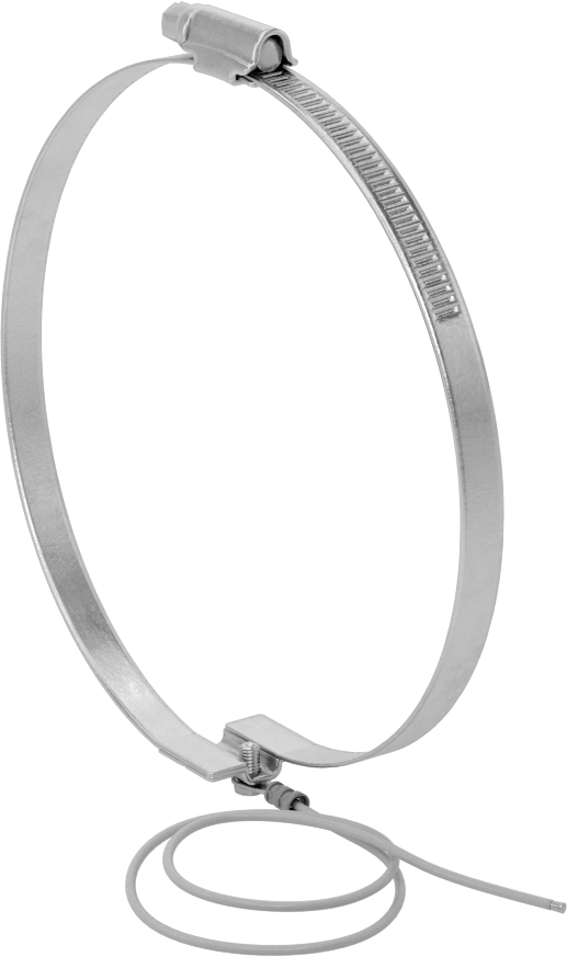 Topraklama Kablolu Kanal Hortum Kelepçesi, 5“-5-1/2” Dış Çap için, 4-15/16“ ila 5-11/16” Kelepçe İç Çapı