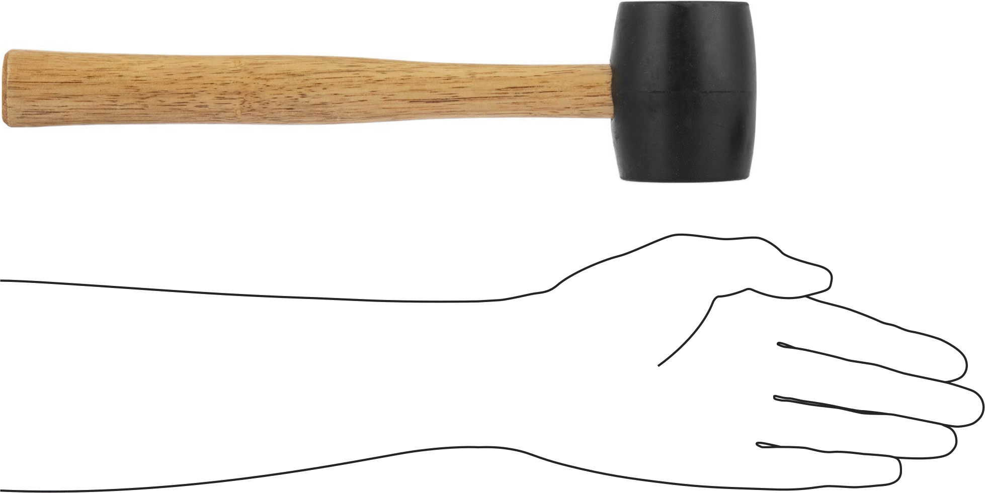 Tokmak, Siyah SBR Yüzlü, Hickory Sap, 13 oz..