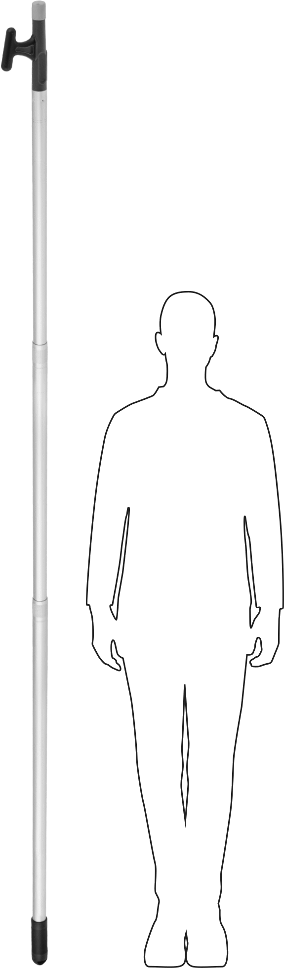 Kanca Çıkarıcı, Standart Ayarlanabilir Uzunluklu Alüminyum Kanca, 36“ - 96” Toplam Uzunluk